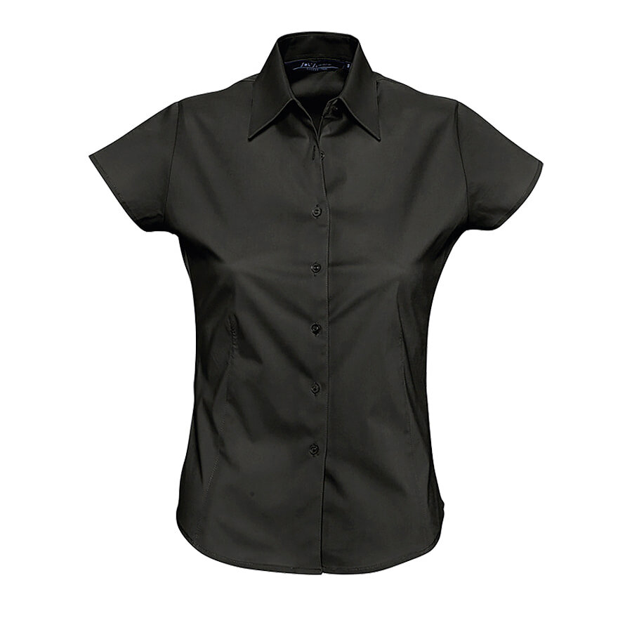 Рубашка женская &quot;Excess&quot;, черный_XXL, 97% х/б, 3% п/э, 140г/м2