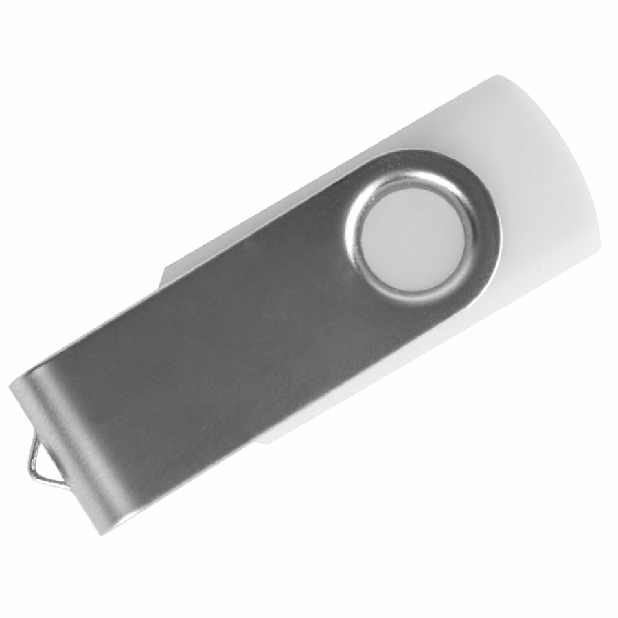 USB flash-карта &quot;Dot&quot; (8Гб), белый, 5,5х2х1см,пластик металл