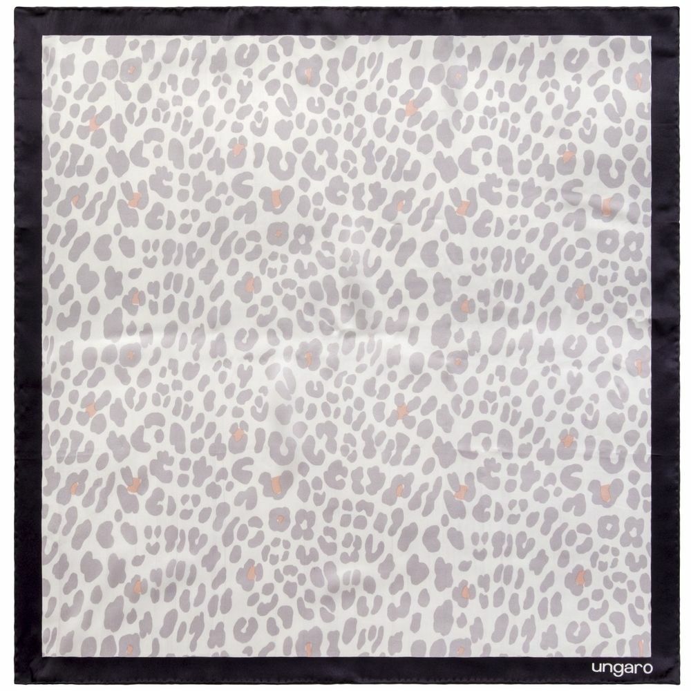 Платок Leopardo Silk, серый