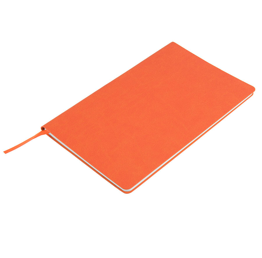 Бизнес-блокнот &quot;Audrey&quot;, 130х210 мм, оранжевый, кремовая бумага, гибкая обложка, в линейку