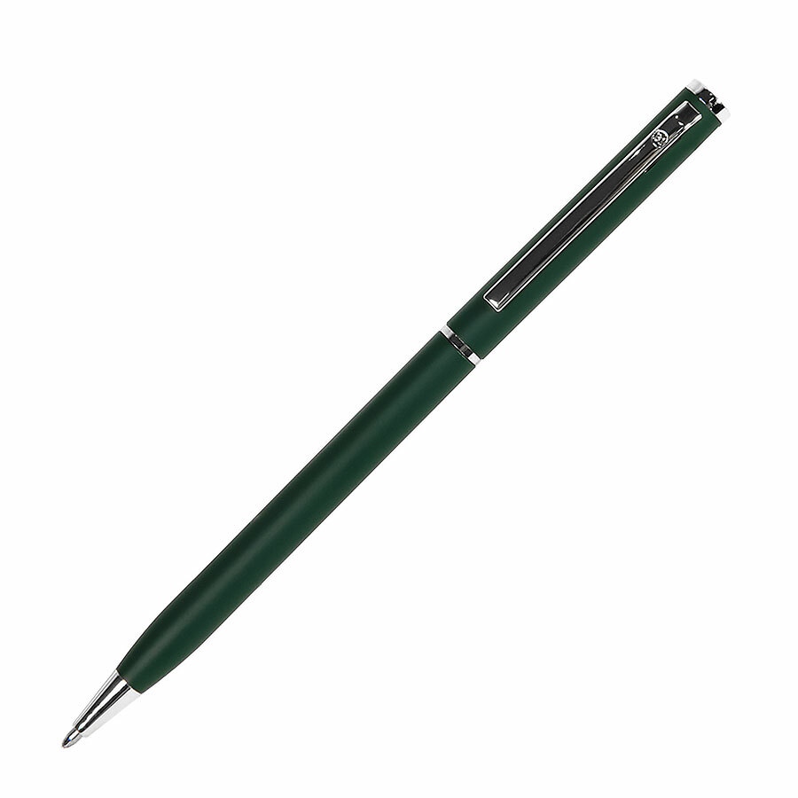 SLIM, ручка шариковая, зеленый/хром, металл