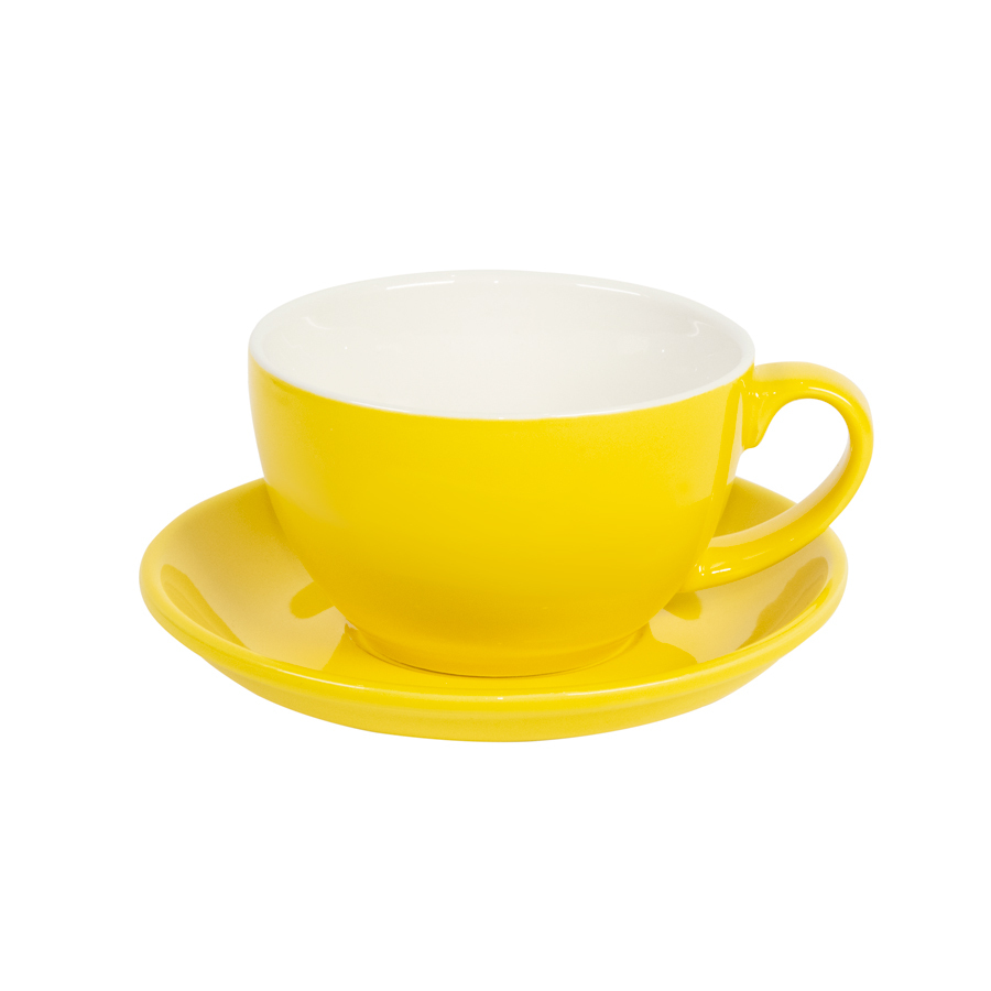Чайная/кофейная пара CAPPUCCINO, желтый, 260 мл, фарфор