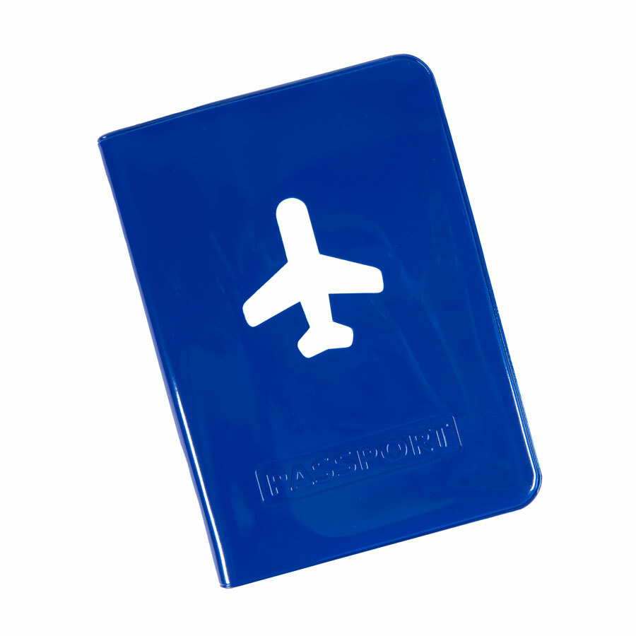 Обложка для паспорта &quot;Flight&quot; 10 x 13,8 см, ПВХ, синий