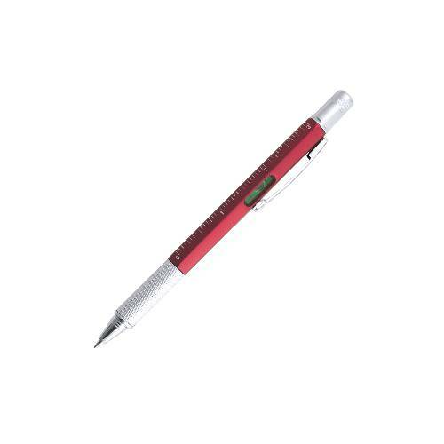 Ручка с мультиинструментом SAURIS, красный, 100% металл