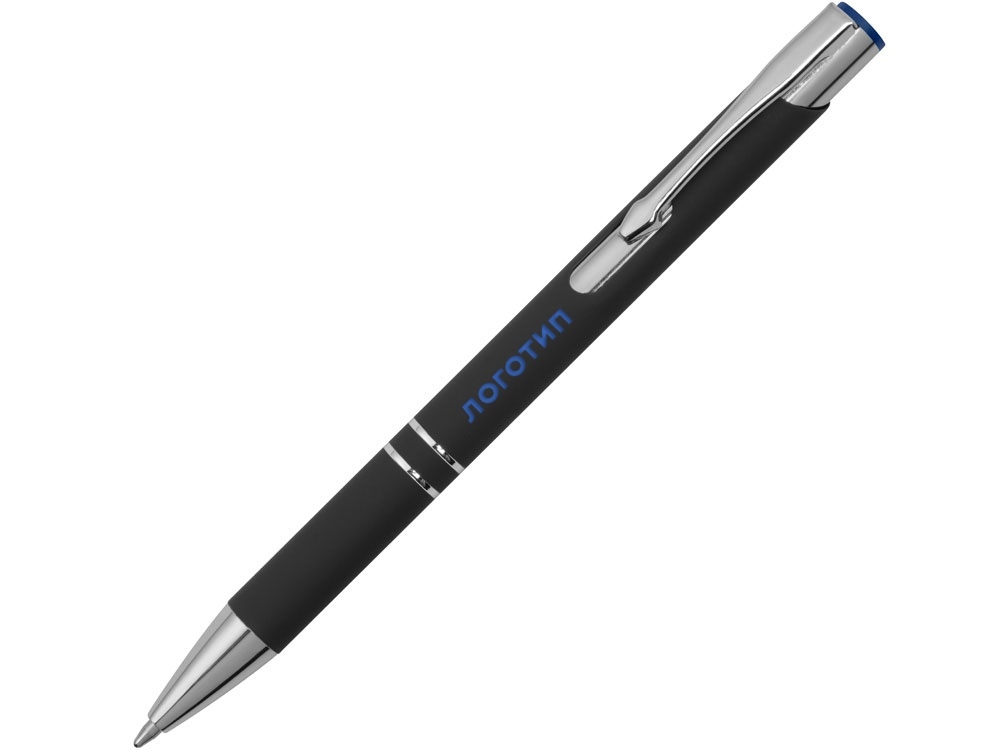 Ручка металлическая шариковая &quot;Legend Mirror Gum&quot; софт-тач с цветным слоем, черный / синий