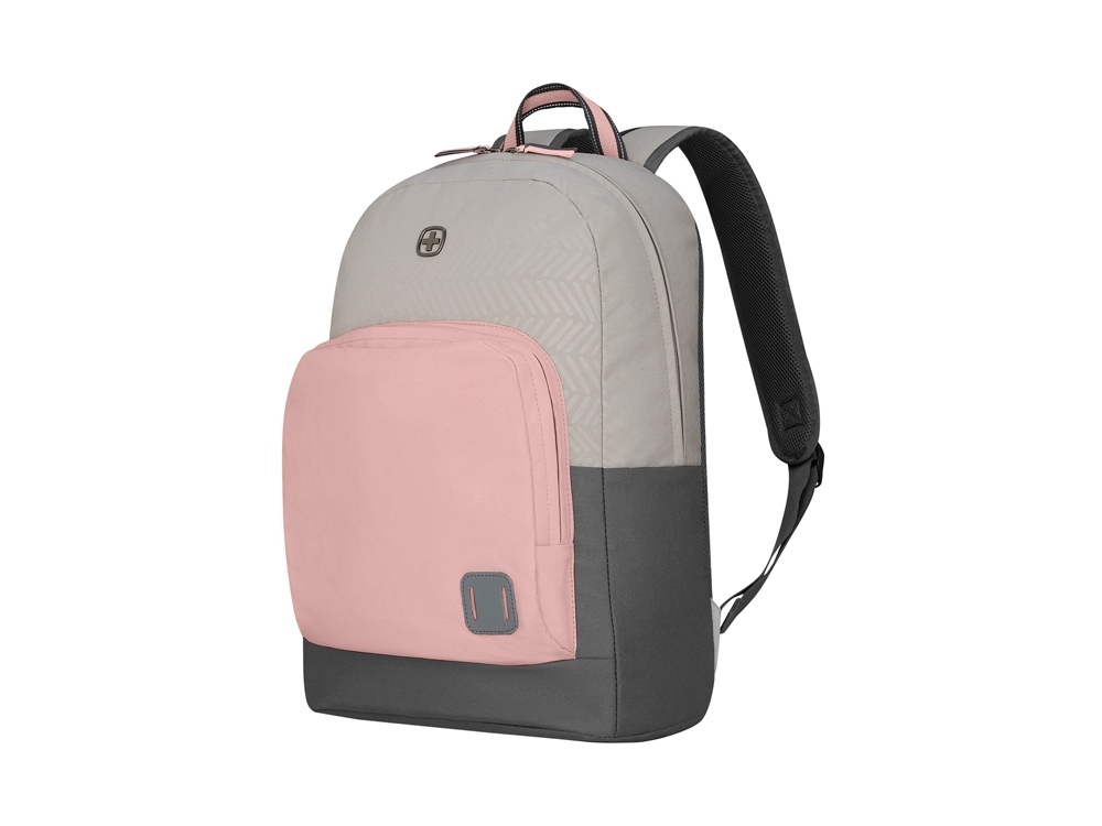 Рюкзак WENGER NEXT Crango 16&quot;, серый/розовый, переработанный ПЭТ/Полиэстер, 33х22х46 см, 27 л.