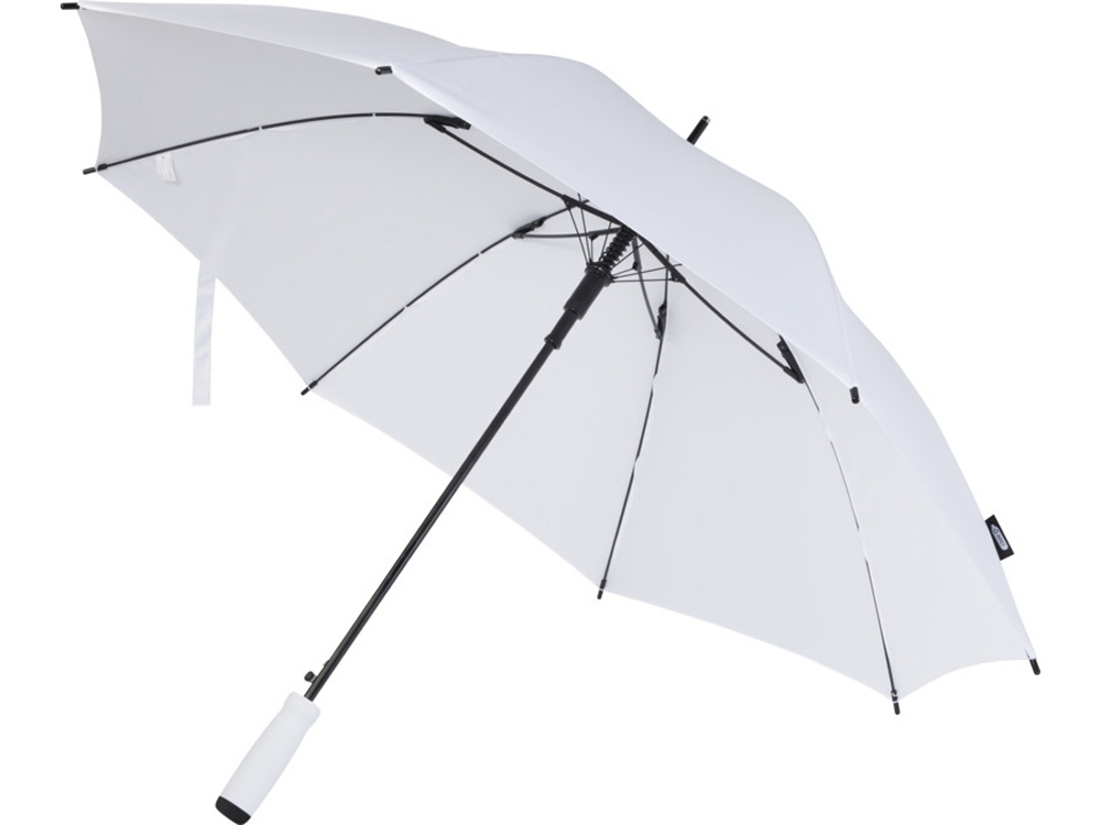 Зонт трость 23&quot; Niel из переработанного ПЭТ-пластика, полуавтомат - Белый
