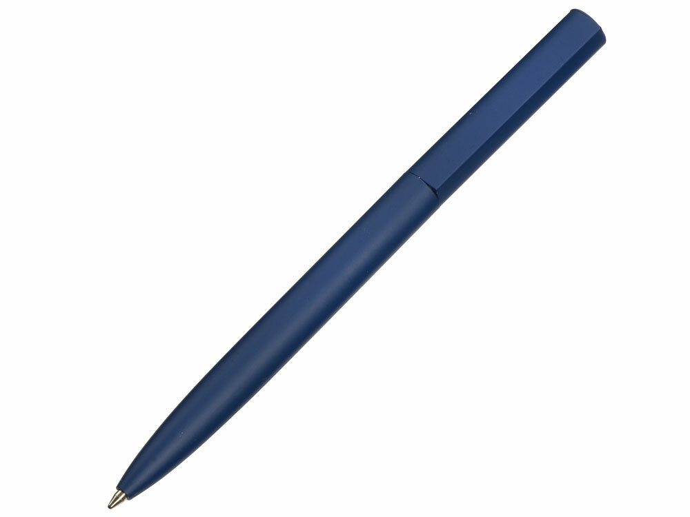 Шариковая металлическая ручка &quot;Minimalist&quot; софт-тач, темно-синяя