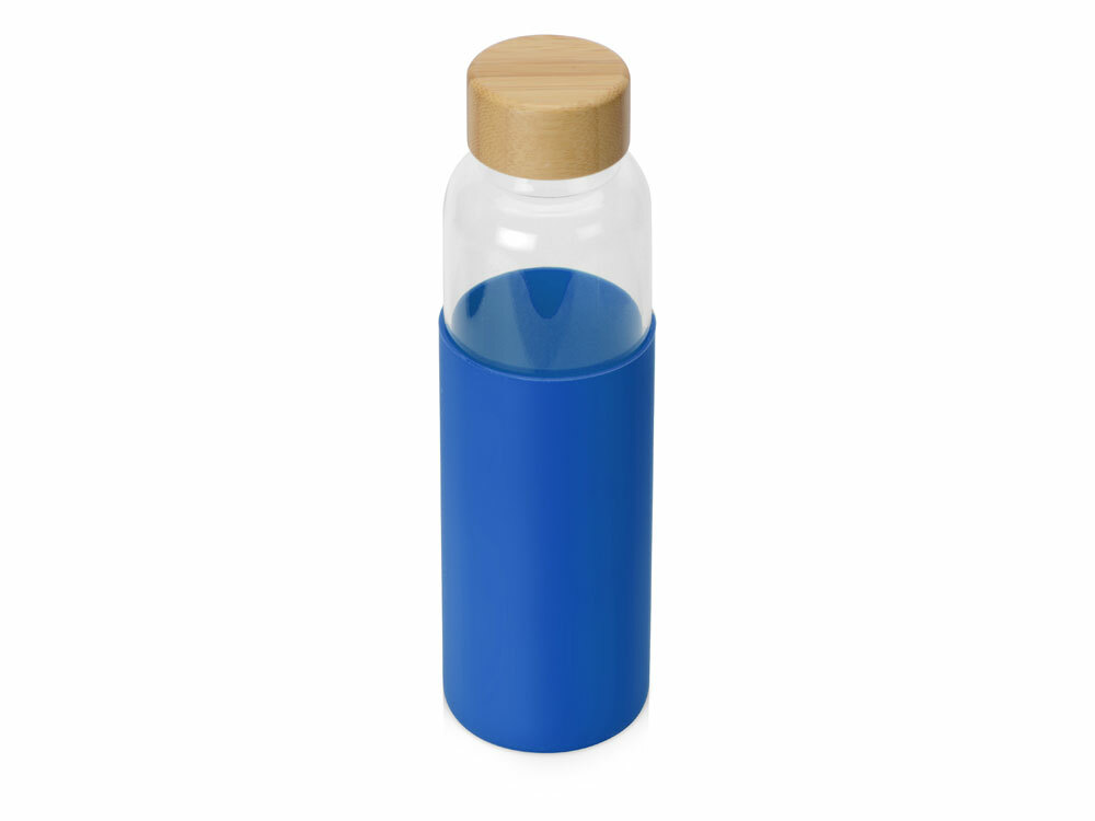 Бутылка для воды стеклянная &quot;Refine&quot;, в чехле, 550 мл, темно-синий (P)
