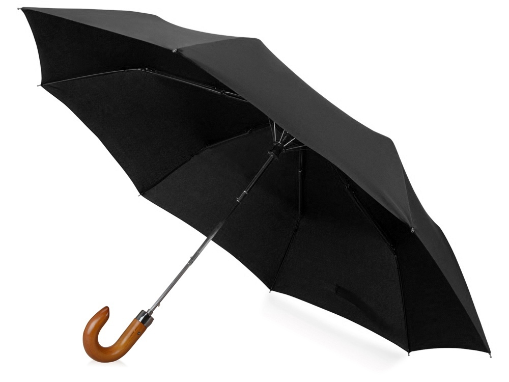 Зонт складной &quot;Cary&quot;, полуавтоматический, 3 сложения, с чехлом, черный (P)