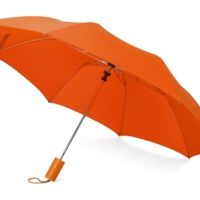 Зонт складной &quot;Tulsa&quot;, полуавтоматический, 2 сложения, с чехлом, оранжевый (P)