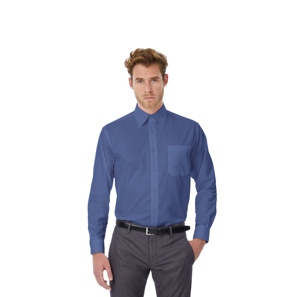 Рубашка мужская с длинным рукавом Oxford LSL/men синий XL