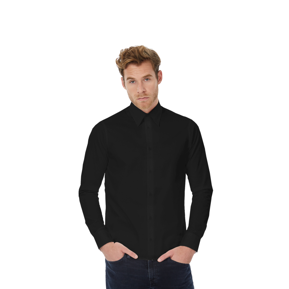 Рубашка с длинным рукавом London, размер XL  черный XL