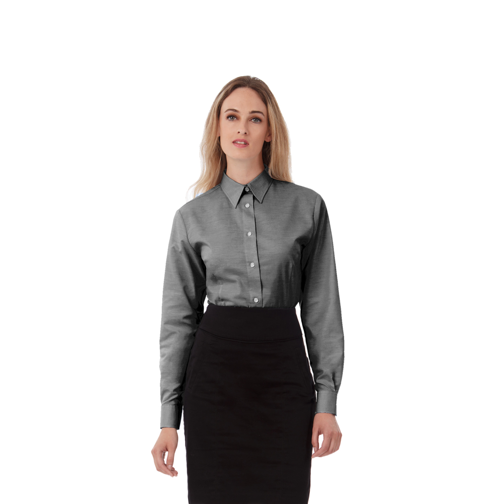 Рубашка женская с длинным рукавом Oxford LSL/women серый M