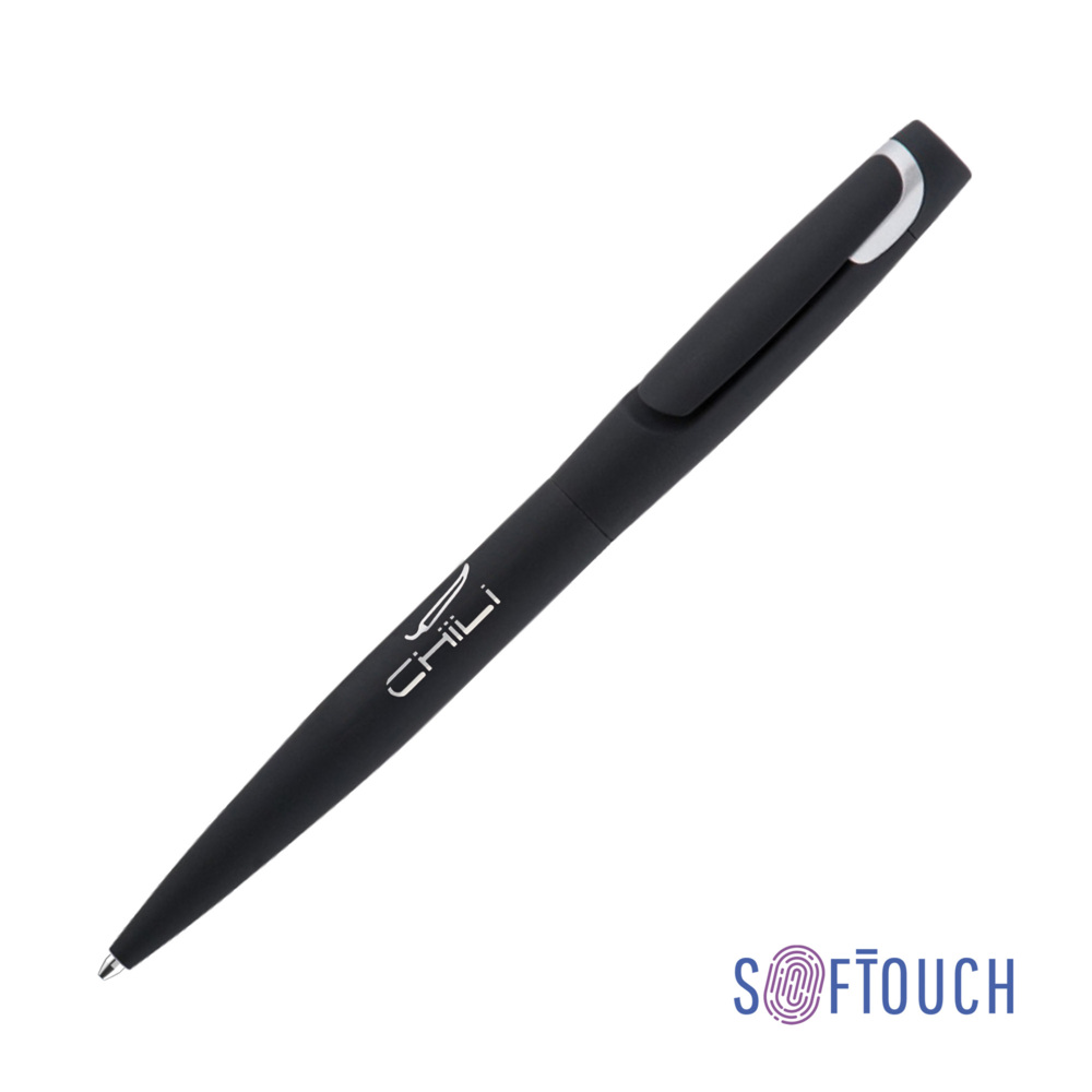 Ручка шариковая &quot;Saturn&quot; покрытие soft touch черный с серебристым