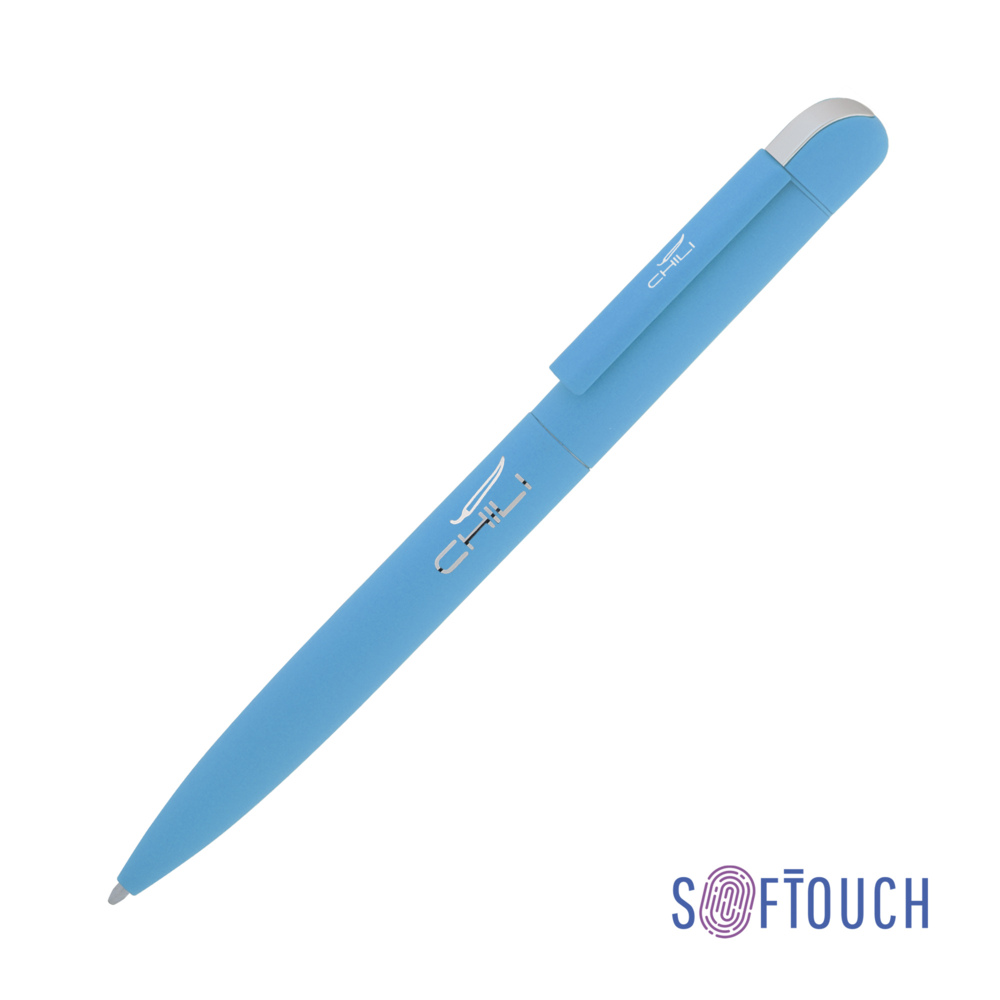 Ручка шариковая &quot;Jupiter&quot;, покрытие soft touch голубой