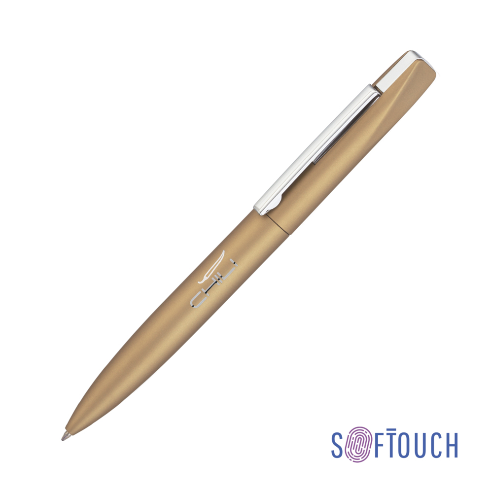Ручка шариковая &quot;Mercury&quot;, покрытие soft touch золотистый
