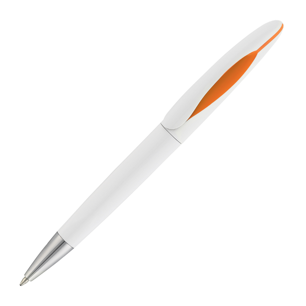 Ручка шариковая &quot;Sophie&quot; белый с оранжевым