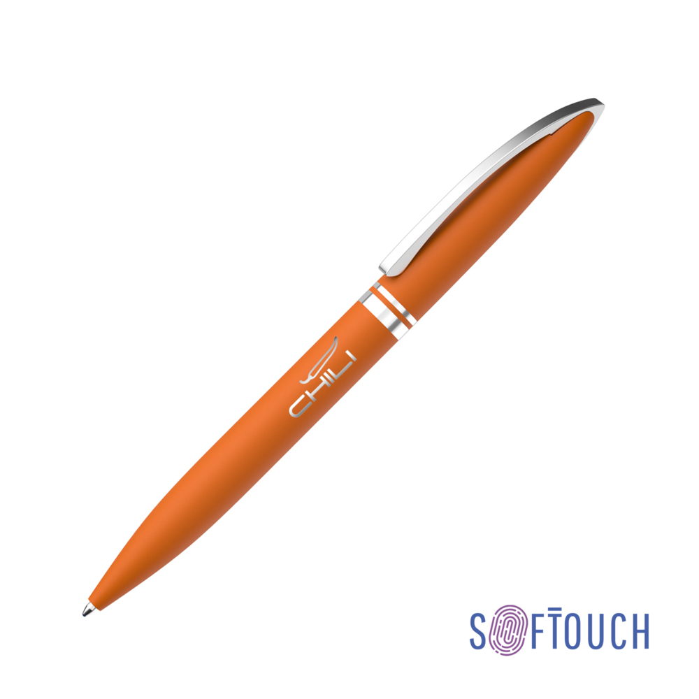 Ручка шариковая &quot;Rocket&quot;, покрытие soft touch оранжевый