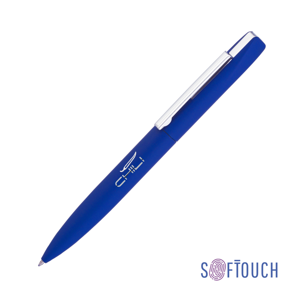 Ручка шариковая &quot;Mercury&quot;, черный, покрытие soft touch синий