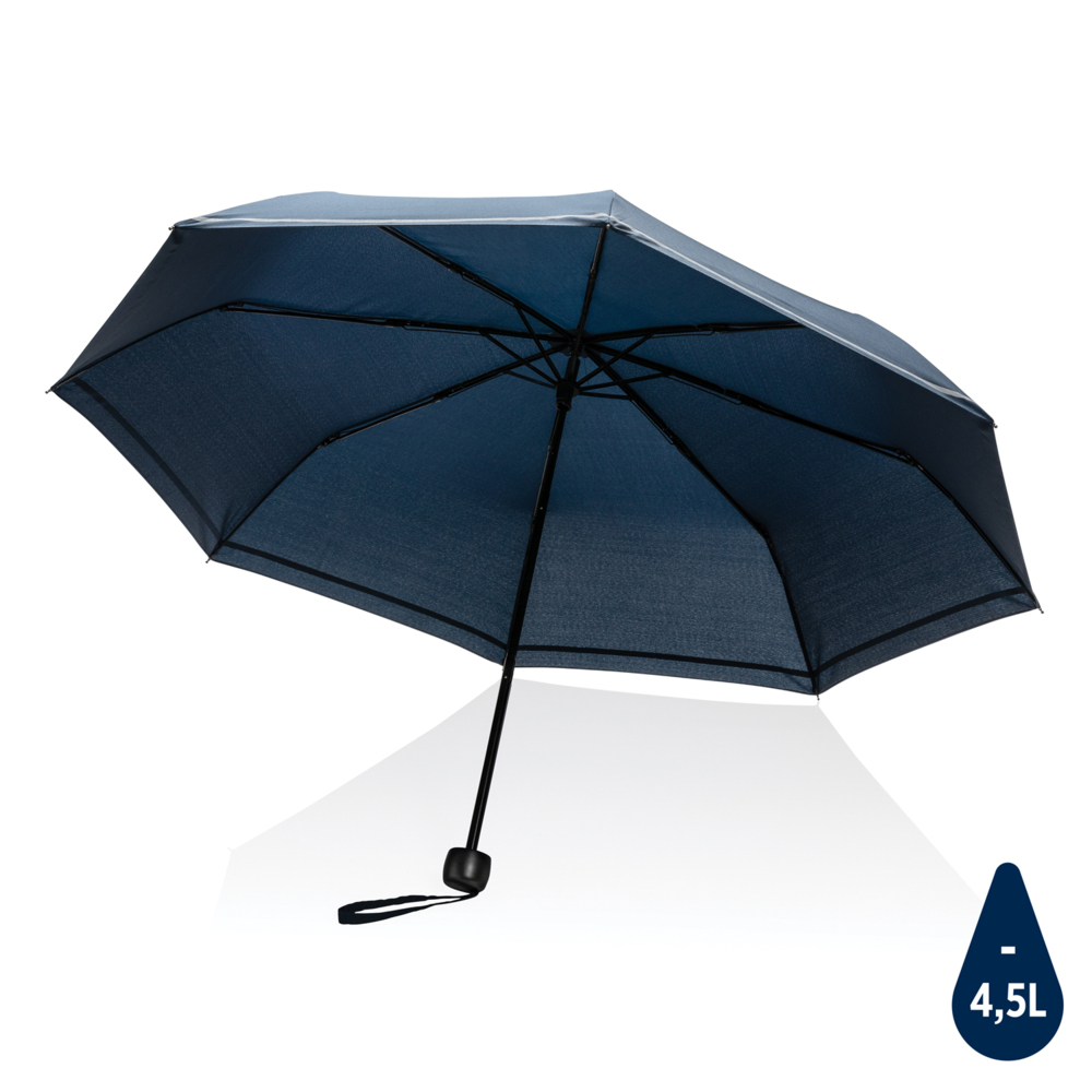 Компактный зонт Impact из RPET AWARE™ со светоотражающей полосой, 20.5&quot;